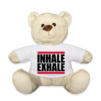 inhale exhale yoga Zitat - Teddy - Weiß - Vorne