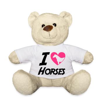 Horse Love - Teddy Bear - white - Front