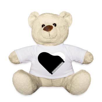 I Love Piano Piano Heart Music Instrument Love - Teddy Bear - white - Front