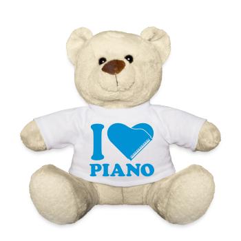 I Love Piano Piano Heart Music Instrument Love - Teddy Bear - white - Front