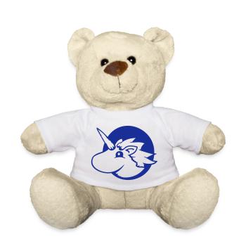 Unicorn Hole Page Funny Cute Comic Cartoon - Teddy Bear - white - Front