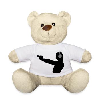 Sportschiessen -grau- - Teddy - Weiß - Vorne