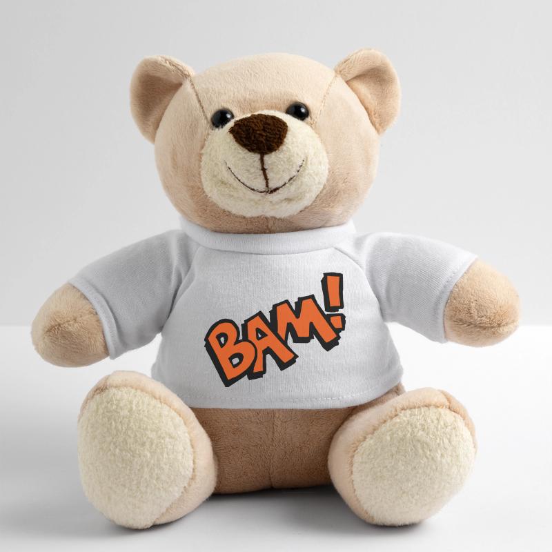 Bam! Comic Speech Bubble Funny font gift Teddy Bear