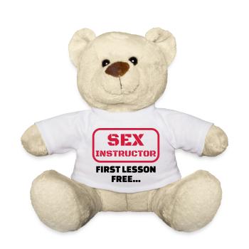 Sex / ziehen / Verführung / Alkohol / sexy - Teddy - Weiß - Vorne