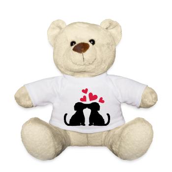 Couple kissing dogs in love - Teddy Bear - white - Front