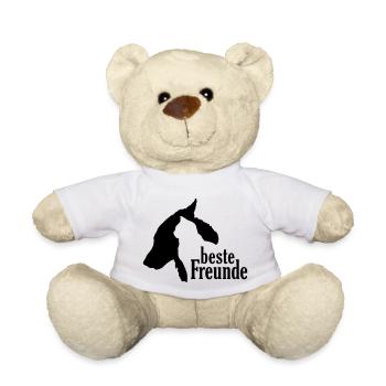 Hund Katze beste Freunde Freundschaft Haustiere - Teddy - Weiß - Vorne