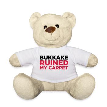 Bukkake a ruiné mon tapis! - Nounours - blanc - Devant