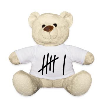 6 lignes / / 6 fois / / Anniversaire / / cadeau - Nounours - blanc - Devant