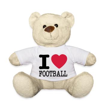 i love football / I heart football 2c - Teddy - Weiß - Vorne