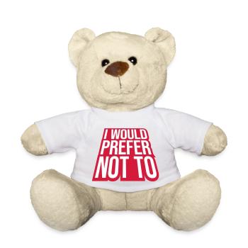 Je préfère ne pas - Nounours - blanc - Devant