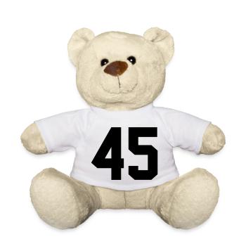45 - Teddy Bear - white - Front