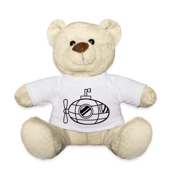 U-Boot Unterseeboot Tauchgang Tauchboot Kapitän - Teddy - Weiß - Vorne