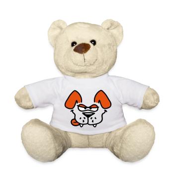 Le chien a l’air méchant Dangereux Drôle Lèche la langue - Nounours - blanc - Devant