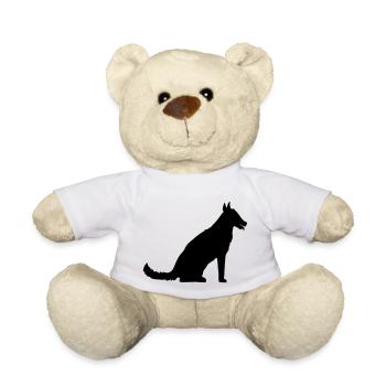 sitz sitzender hund niedlich suess haustier herrch - Teddy - Weiß - Vorne