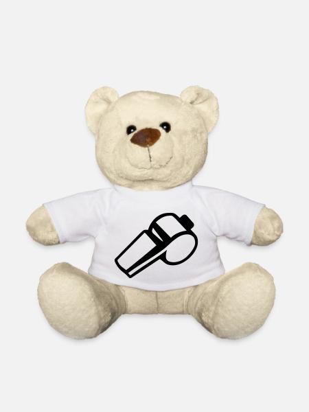 Sifflet à roulette - Nounours - blanc