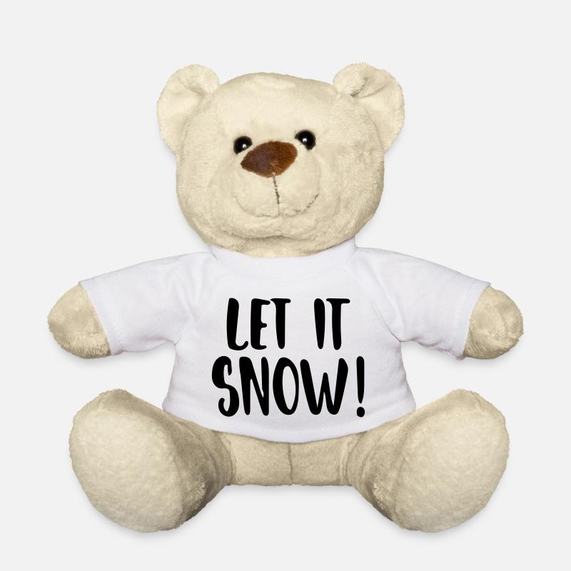 Lass es schneien - Teddy - Weiß