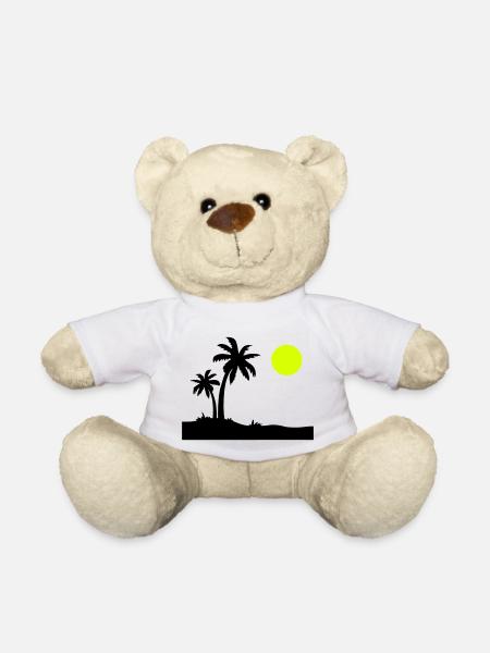 Palmen Insel - Teddy - Weiß