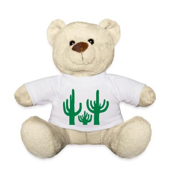 3 Cactus Desert Silhouette - Teddy Bear - white - Front
