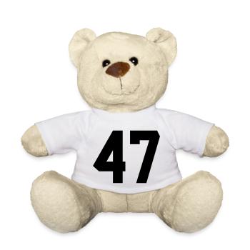 47 - Teddy Bear - white - Front