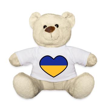 Ukraine Heart - Teddy Bear - white - Front