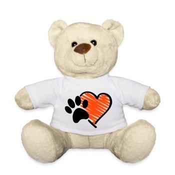 pfote herz - Teddy - Weiß - Vorne