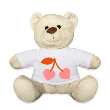 Herz Kirschen - Teddy - Weiß - Vorne