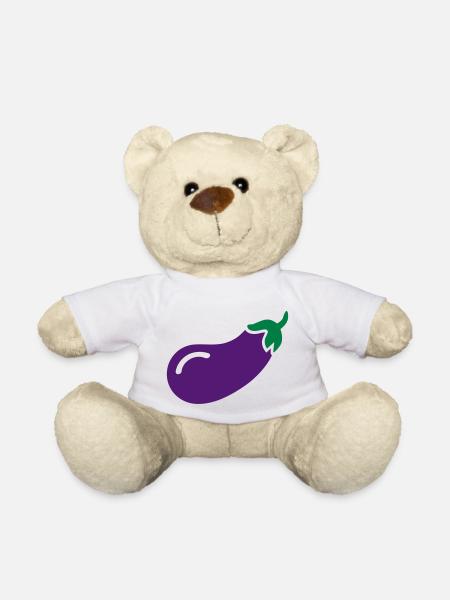 Aubergine - Nounours - blanc