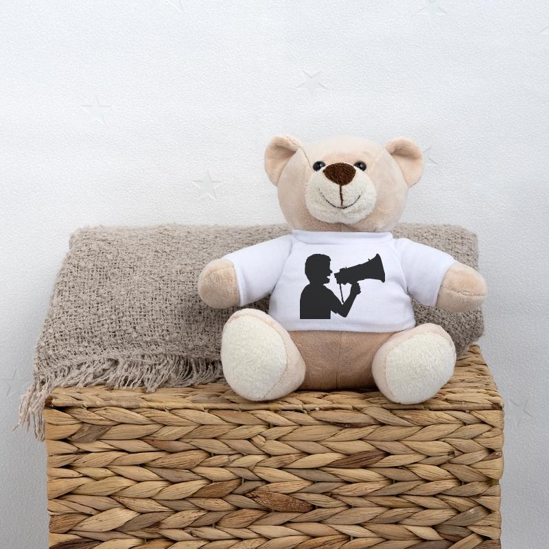 Megaphone Propaganda Man Angry Teddy Bear