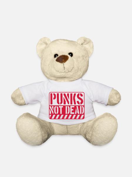 punks not dead quote - Teddy Bear - white
