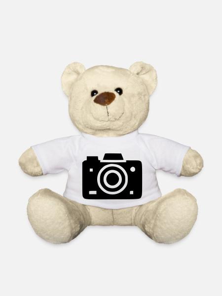 Camera - Teddy Bear - white