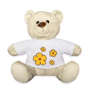 Blumen dreifarbig - Teddy - Weiß - Vorne