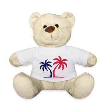 Île symbole de palmier - Nounours - blanc - Devant