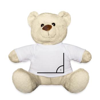 Mathematics icon - right angle - Teddy Bear - white - Front