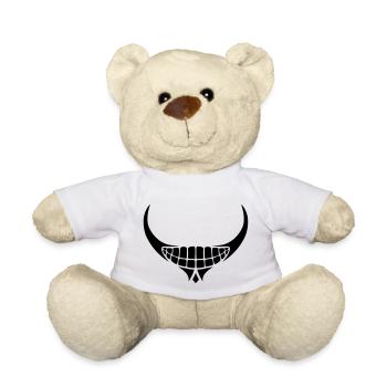Mund Dämonisches Grinsen - Teddy - Weiß - Vorne