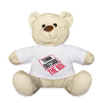 Thinking outside perspective - Teddy Bear - white - Front