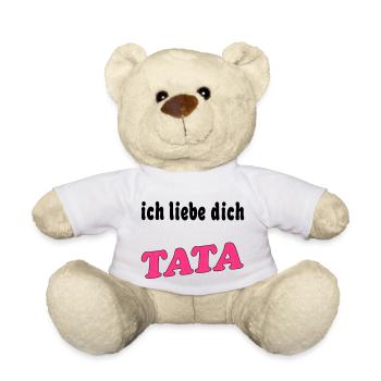 ich liebe dich TATA - Nounours - blanc - Devant