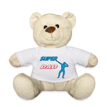 SUPER DAD - Teddy Bear - white - Front