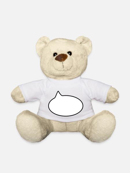 Sprechblase // Comic // Spruch machen // Aussage - Teddy - Weiß