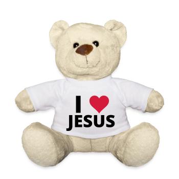 I LOVE JESUS ♥ - Teddy - Weiß - Vorne