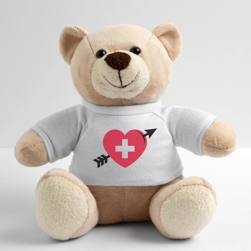 Herz Mit Schweizerkreuz Und Pfeil (Schweiz / 2C) Teddy