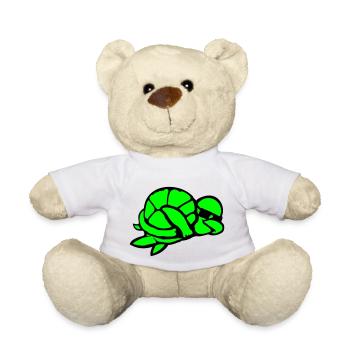Tortue d’eau Dabbing Dab Dance Lunettes de soleil - Nounours - blanc - Devant