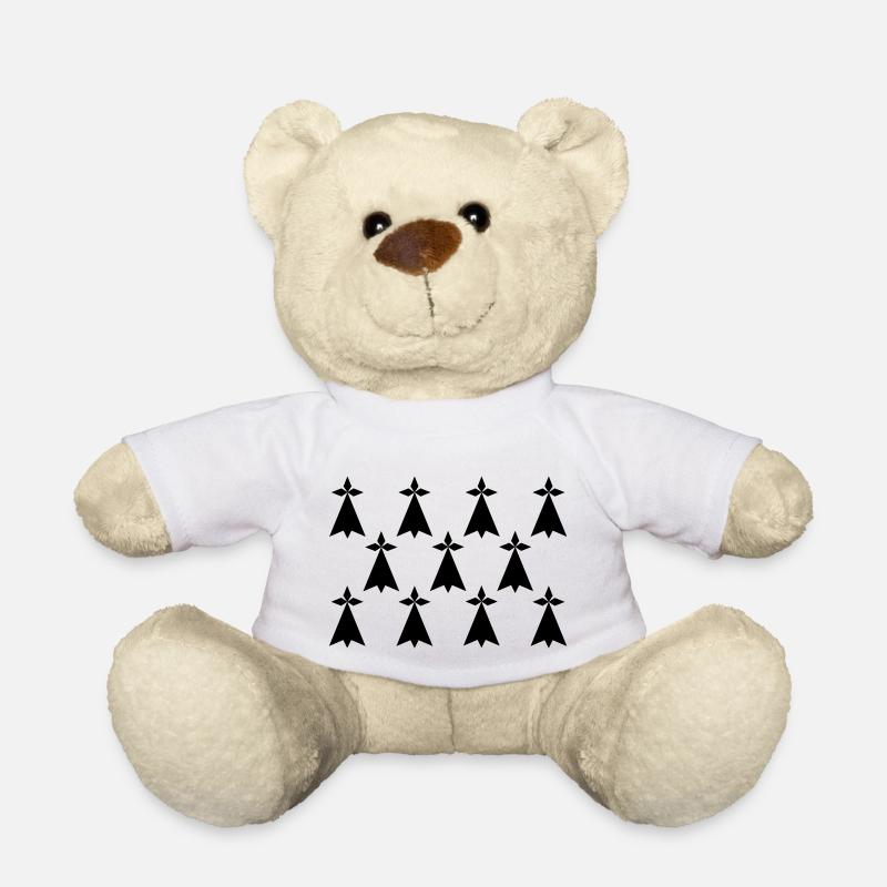 Bretagne - Flag - Nounours - blanc