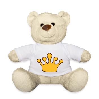 Gemalte Cartoon Krone - Teddy - Weiß - Vorne