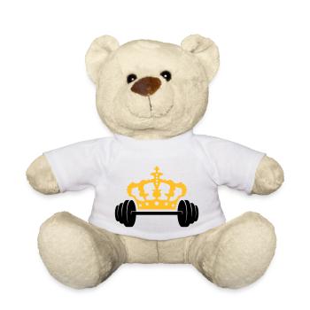 Conception du logo Krone Dumbbell - Nounours - blanc - Devant