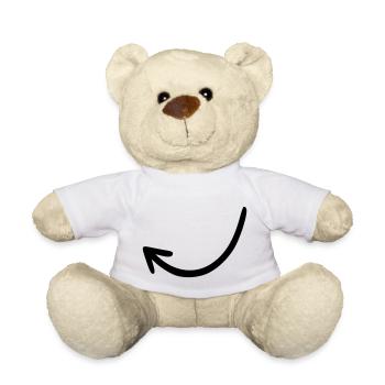 Pfeil Zeichnung Skizze schwarz - Teddy - Weiß - Vorne