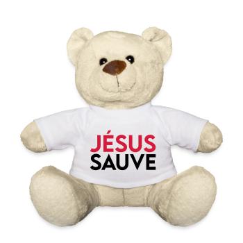 Jesus rettet - Teddy - Weiß - Vorne