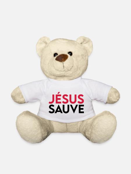 Jésus sauve - Nounours - blanc