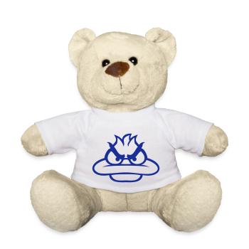 Duck looks funny angry angry mean sour look - Teddy Bear - white - Front