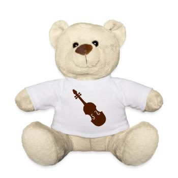 cadeau violon pour les musiciens - Nounours - blanc - Devant