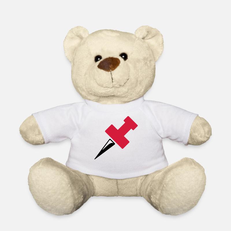 Pin or pin needle - Teddy Bear - white